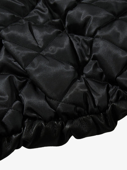 Stylish Black Leather Jacket with Zipper Detail for Modern Fashionistas