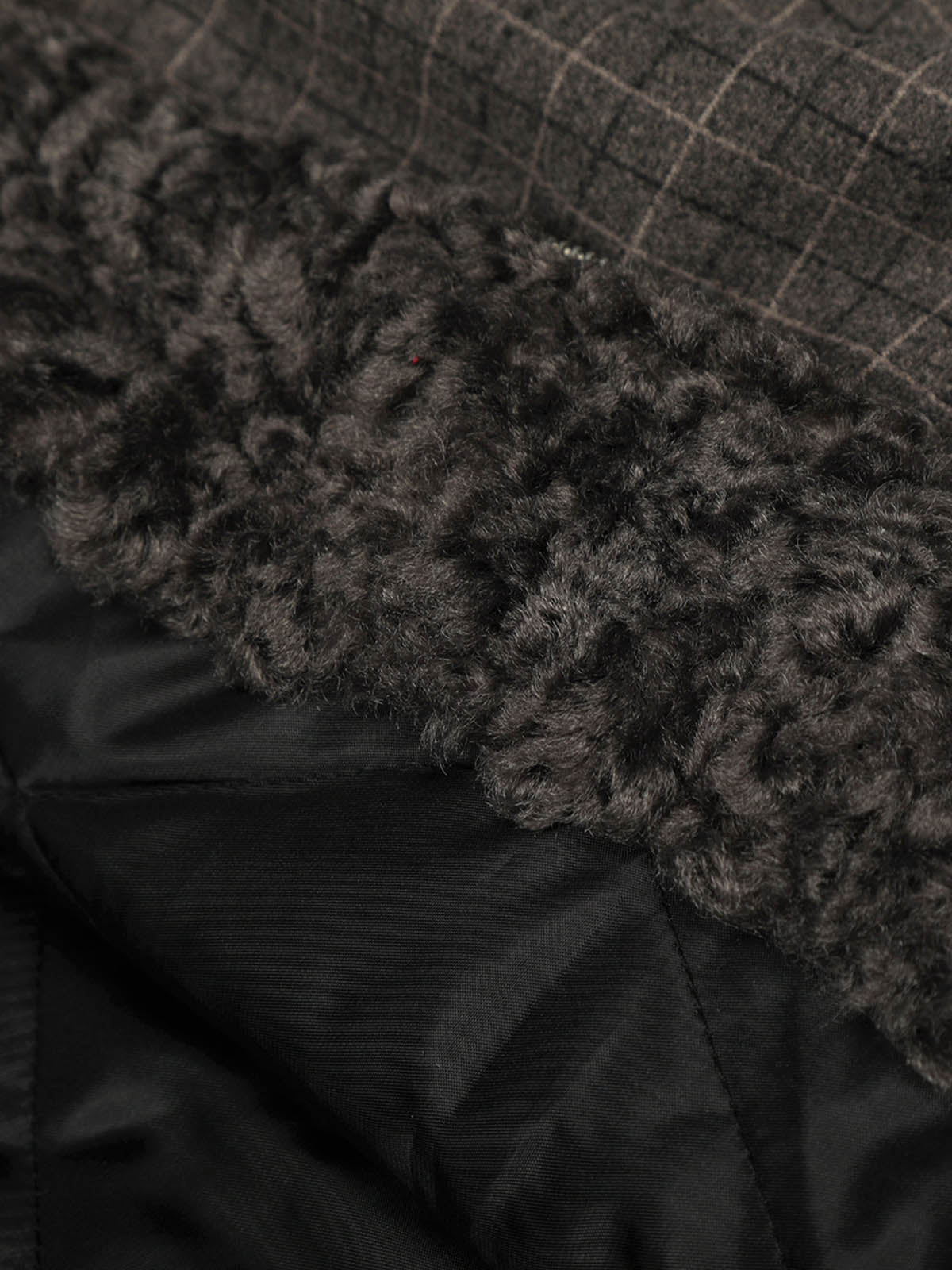 Plaid Bomber Jacket with Faux Fur Collar - Perfect for Casual Winter Wear