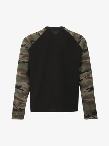 Certified Forces Camo Raglan Long Sleeve Top for Men - Perfect for Casual and Outdoor Activities