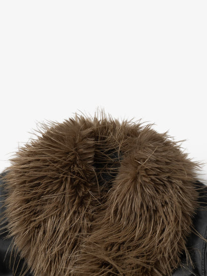 Winter-Ready Corduroy Jacket with Faux Fur Trim for Men