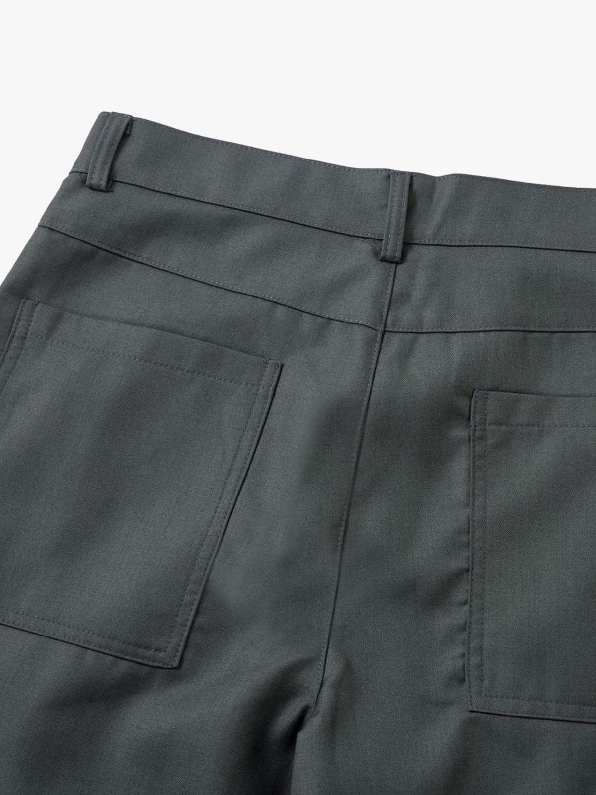 Thesupermade Double-Button Design Pleated Suit Casual Pants