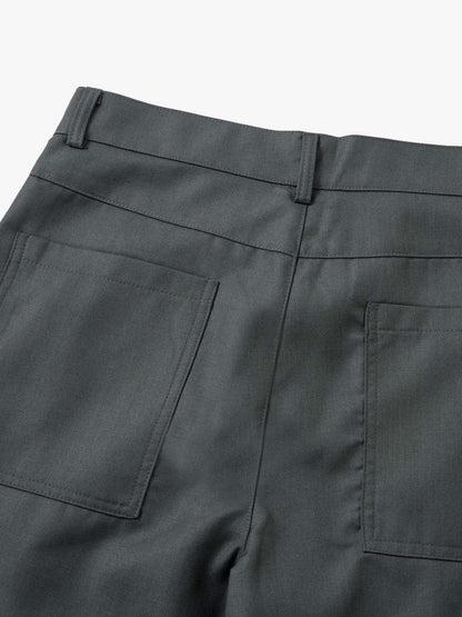 Thesupermade Double-Button Design Pleated Suit Casual Pants