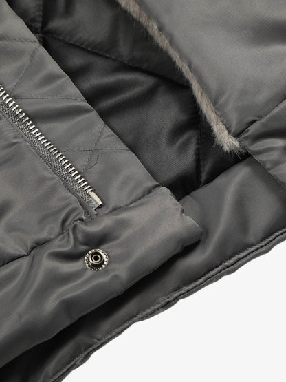 Stylish Winter Bomber Jacket with Faux Fur Collar - Perfect for Cold Weather