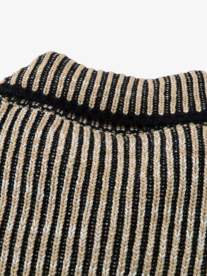 Striped Zip-Up Jacket for Casual Elegance