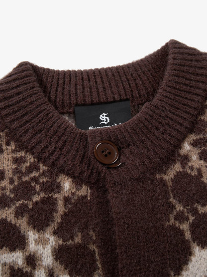 Skull Pattern Knit Sweater for Casual and Fashionable Looks