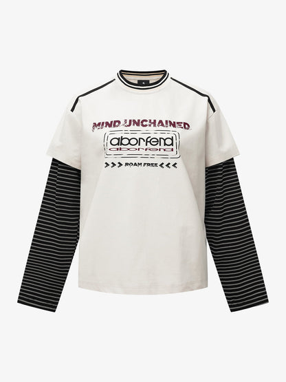 Stylish Layered T-Shirt with Bold Graphic Design for Casual Wear