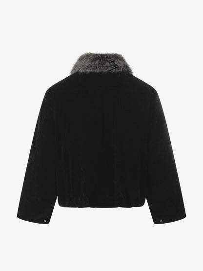 Winter Essential Faux Fur Trimmed Jacket with Adjustable Drawstrings