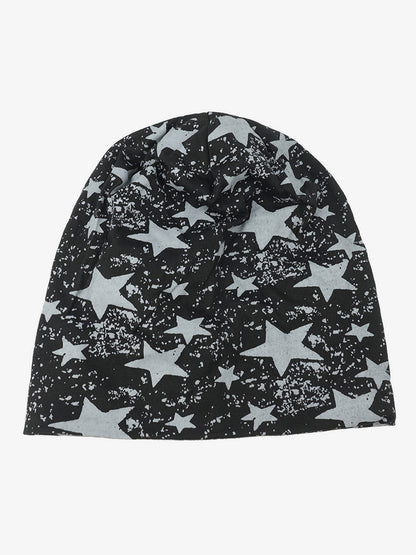 Stylish Star-Print Beanie for All Seasons - Trendy and Versatile Headwear