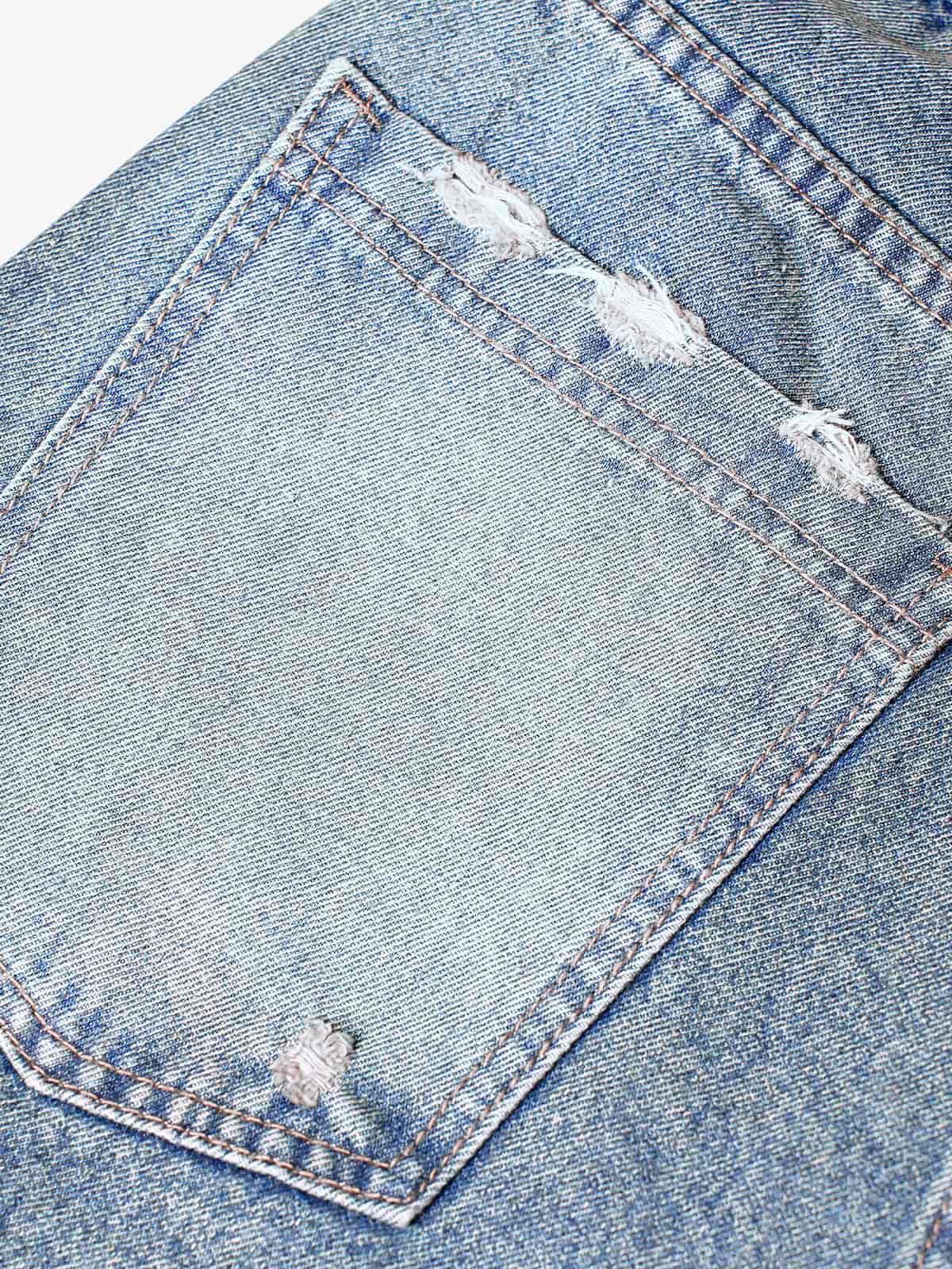 Thesupermade High Street Washed Distressed Denim Shorts - 2100