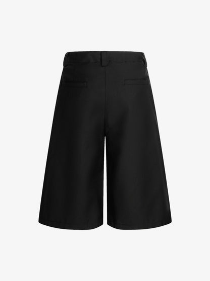 Deconstructed Pleated Pendant Casual Jorts