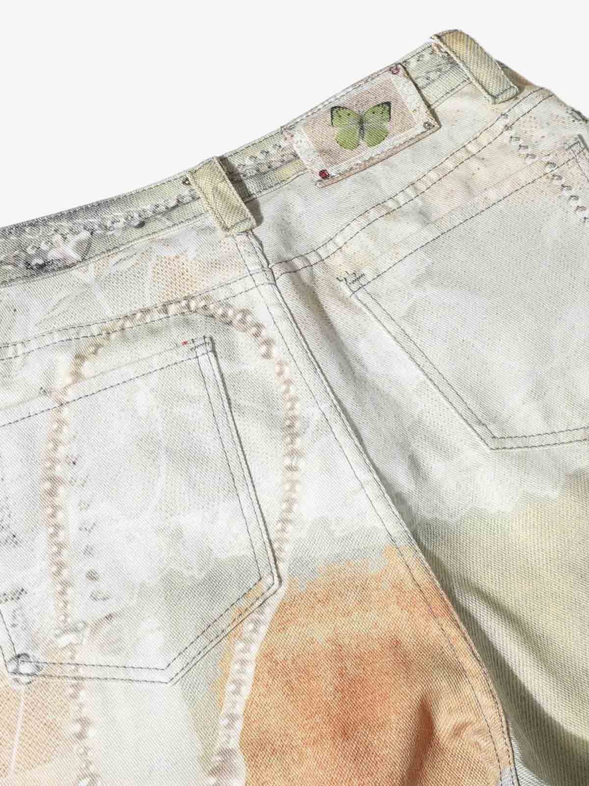 Embellished Wide-Leg Jeans with Unique Artistic Design for Fashion Lovers