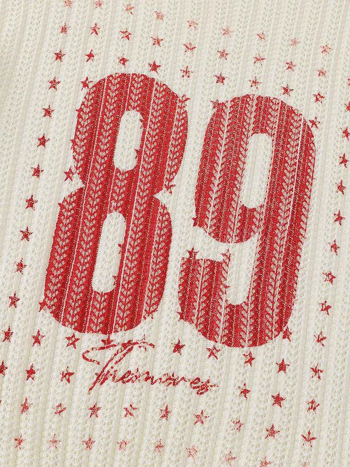 Stylish Knit Sweater with Bold Number Design for Casual Wear