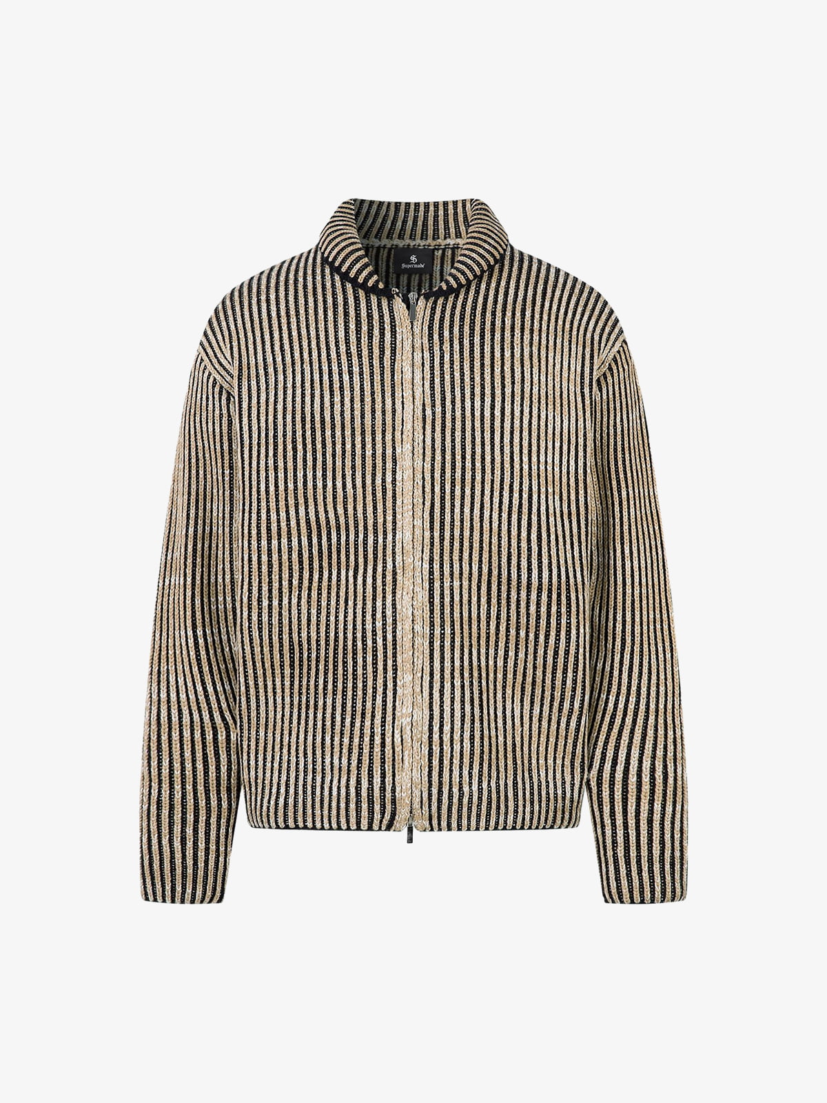 Striped Zip-Up Jacket for Casual Elegance