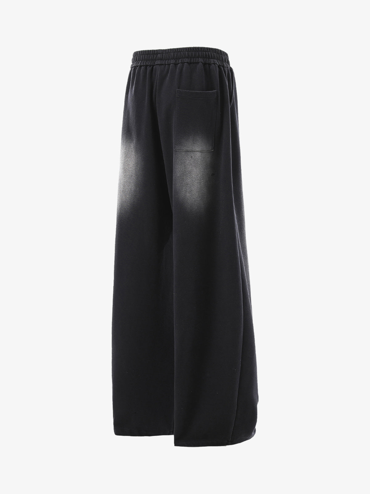 Distressed Gradient Drawstring Wide Leg Pants