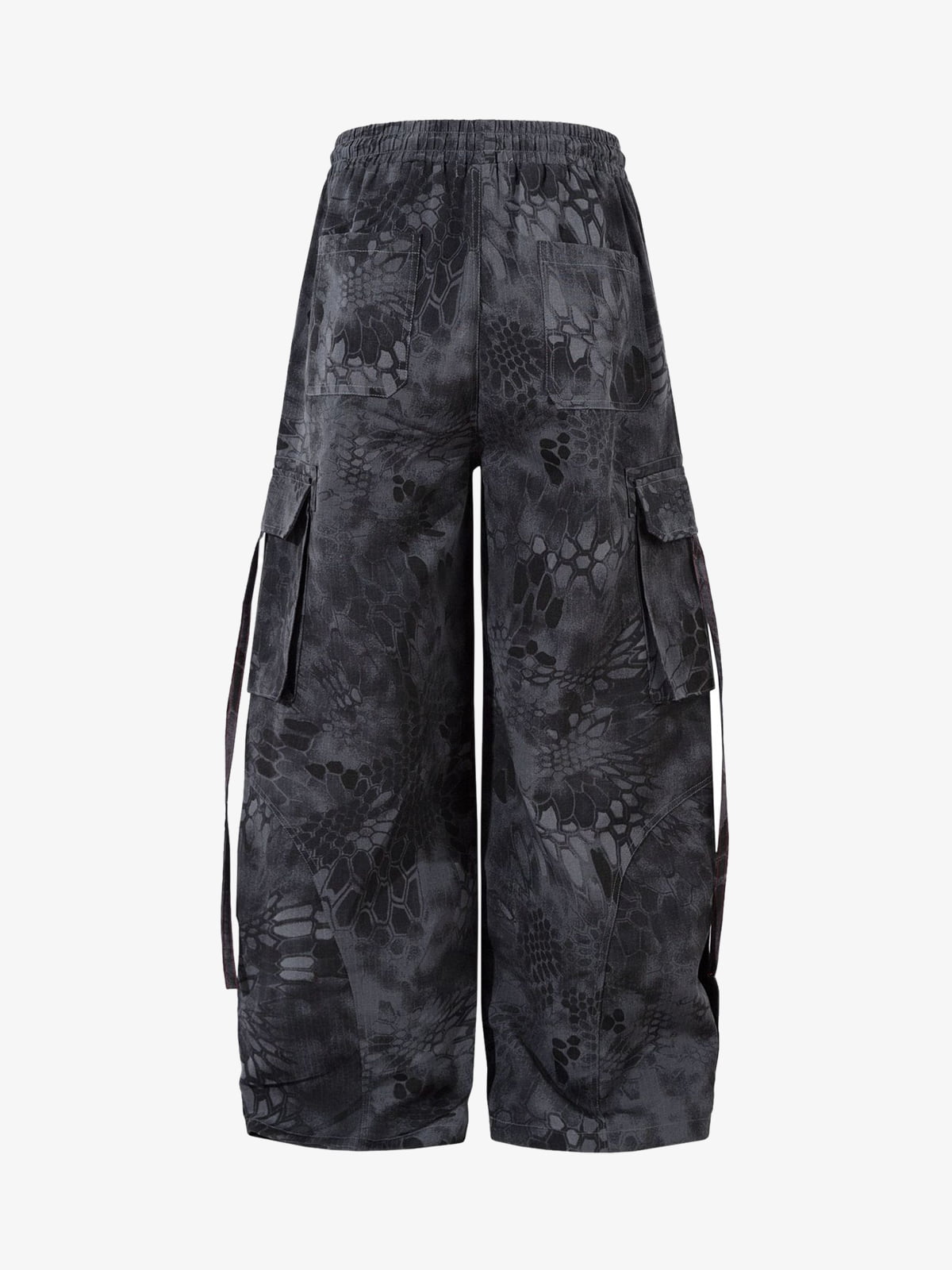Camouflage Cargo Culottes with Adjustable Drawstring and Side Slits