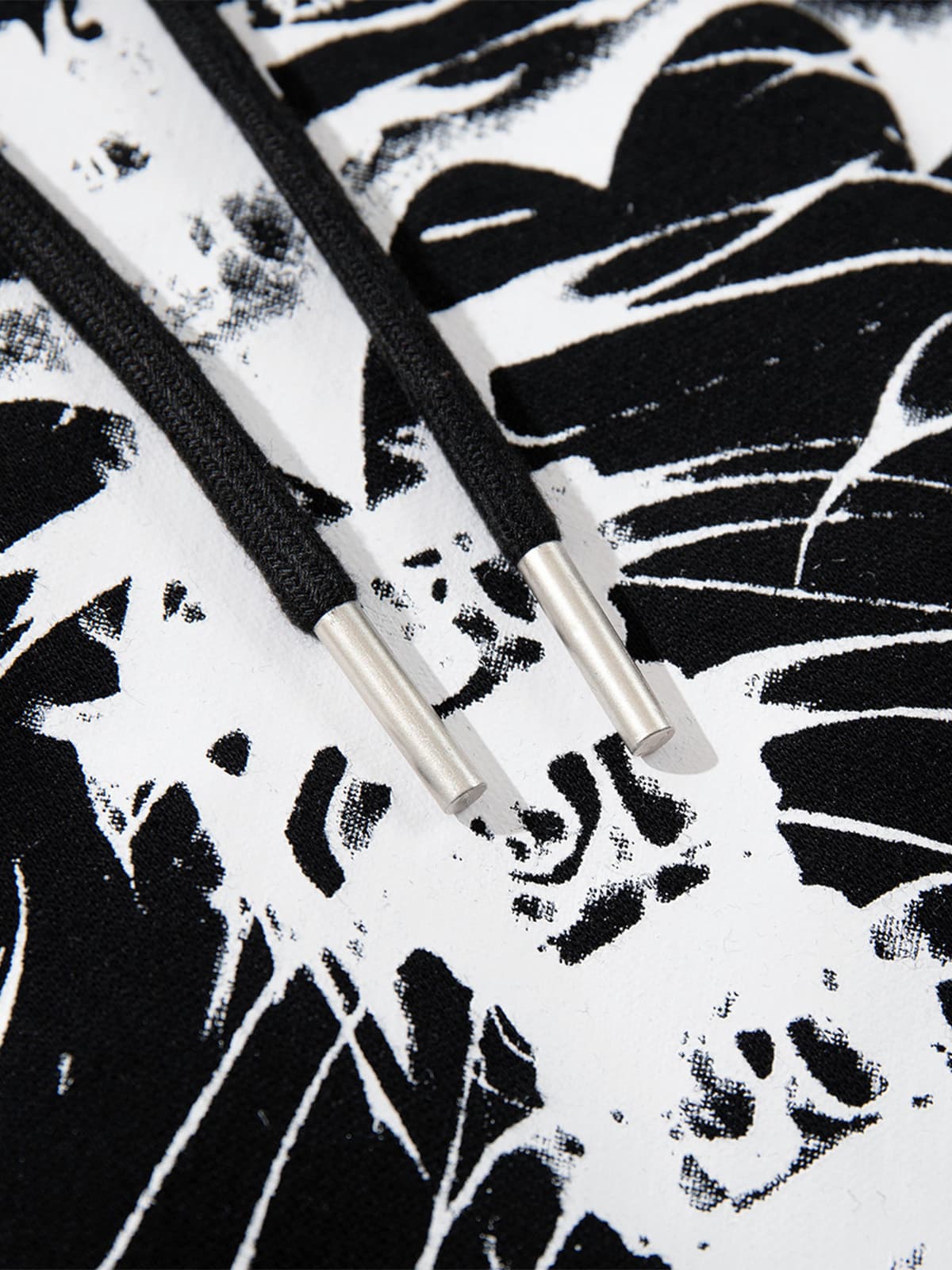 Street Washed Distressed Dark Skeletons Print Hoodie