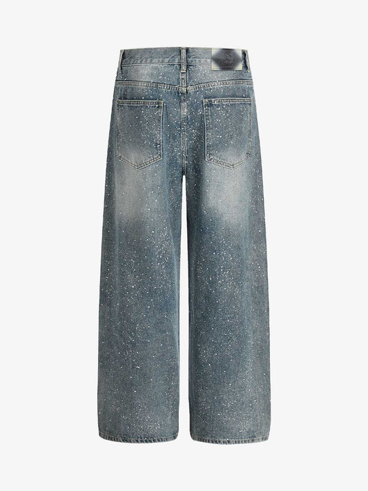 Sparkling Wide-Leg Jeans - Perfect for Casual and Festive Occasions