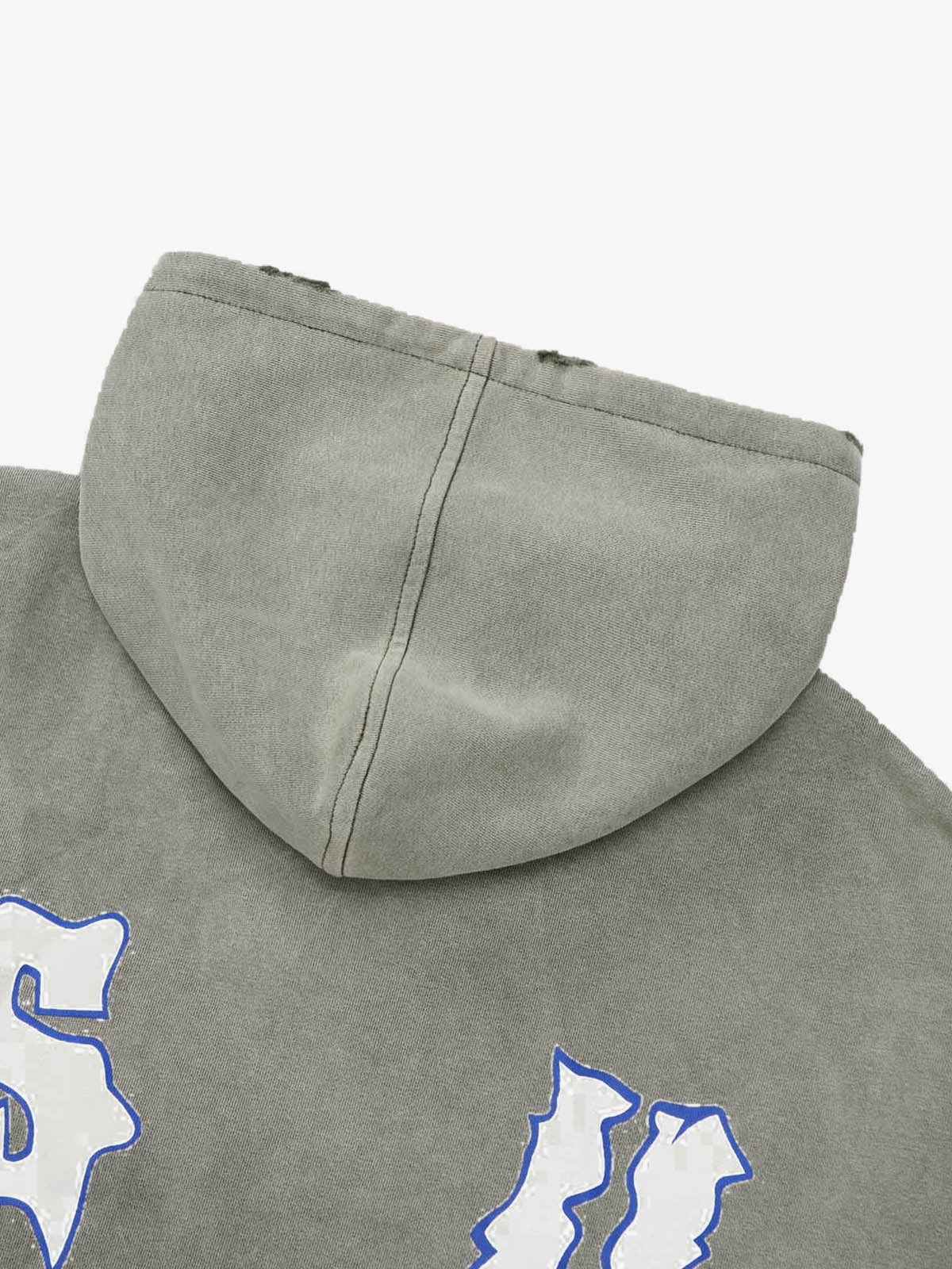 SPMD Flame Letter Graphic Cotton Hoodie