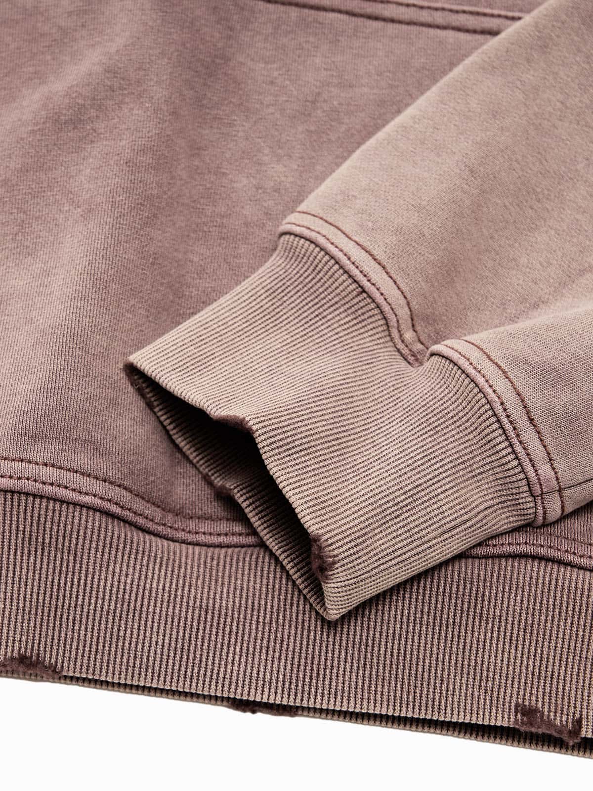 SPMD Flame Letter Graphic Cotton Hoodie