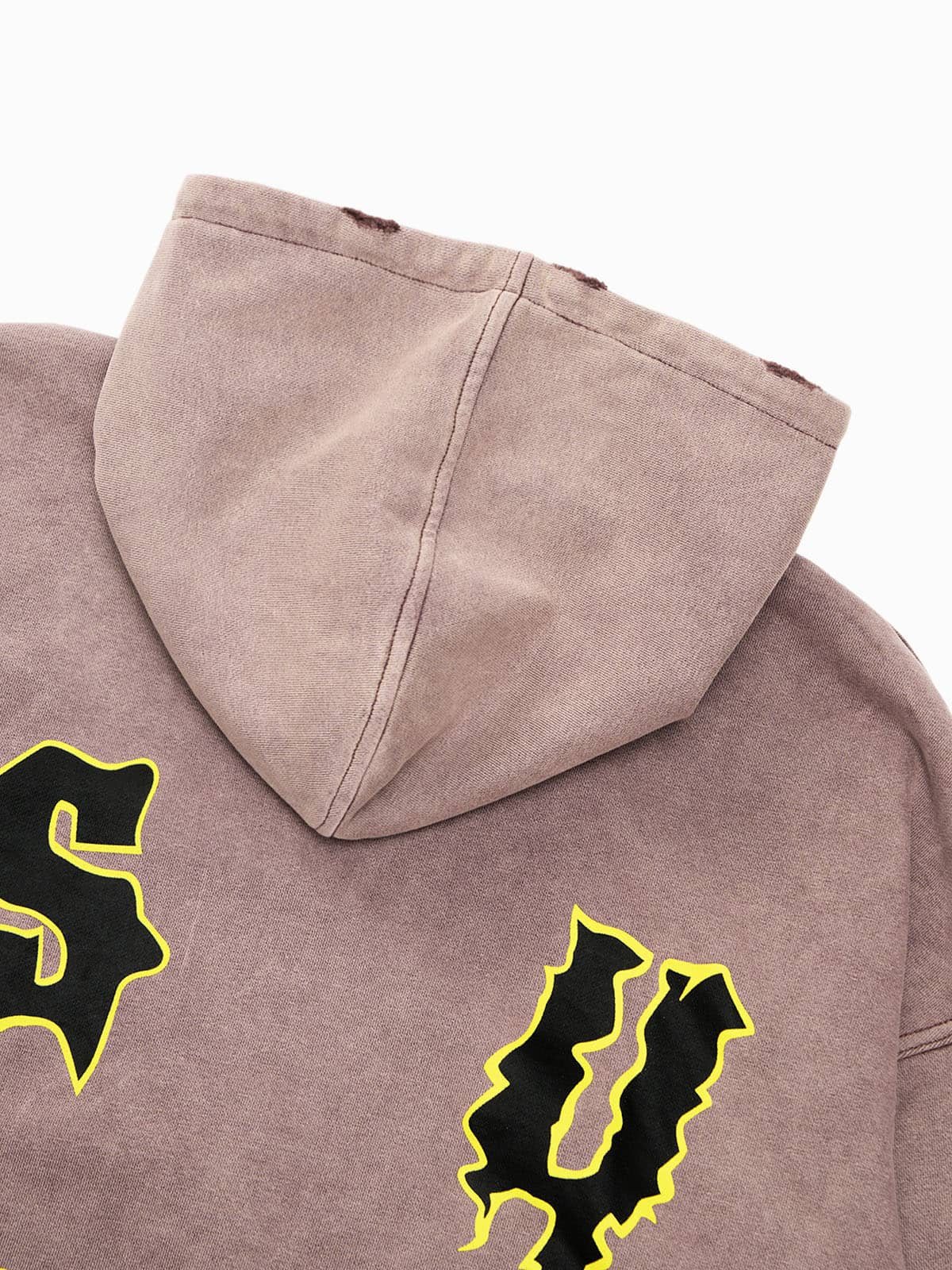 SPMD Flame Letter Graphic Cotton Hoodie