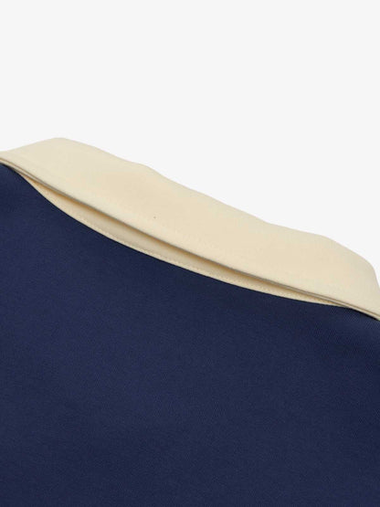 Original Racing Style Print Lapel Sweatshirt