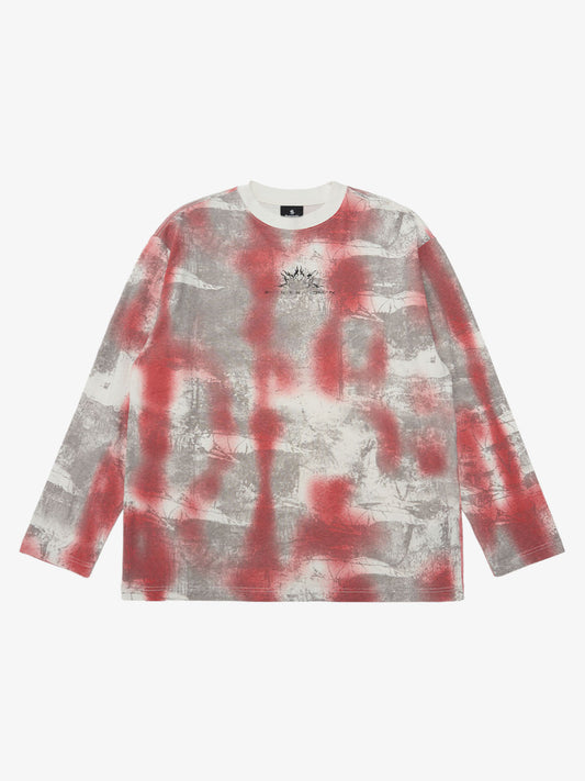 Street Dirty Bye Gradient Design Long-Sleeved T-Shirt