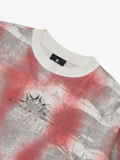 Street Dirty Bye Gradient Design Long-Sleeved T-Shirt