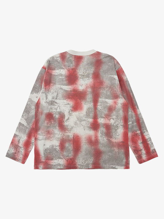 Street Dirty Bye Gradient Design Long-Sleeved T-Shirt