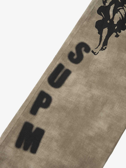 Original Large Cross Angel Print Distressed Jeans