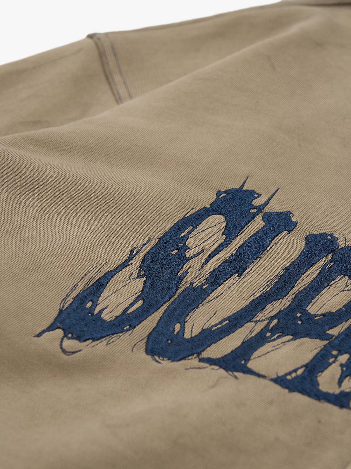 SUPERMADE Thorn Embroidery Zip Hooded Sweatshirt