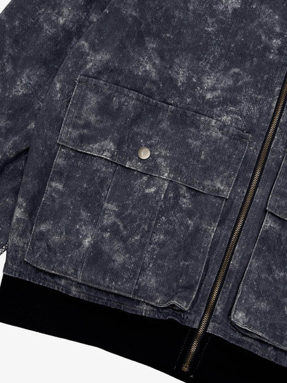 Original Oversized Denim Hoodie And Shorts Set