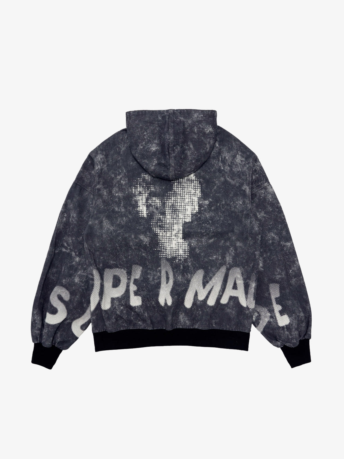 Original Oversized Denim Hoodie And Shorts Set