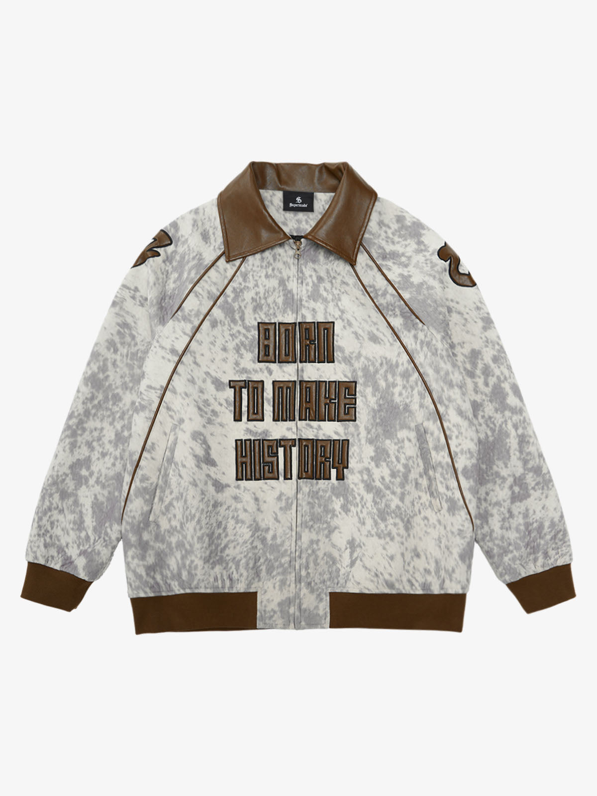 Retro Statement Snow Leopard Fleece Jacket