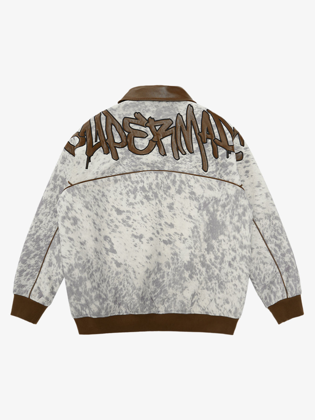 Retro Statement Snow Leopard Fleece Jacket