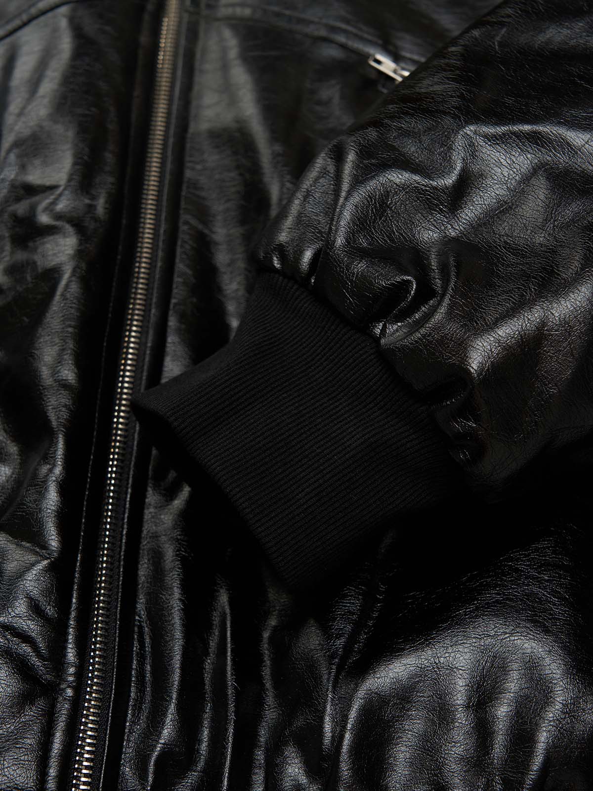 Multi-Zip Fur Hooded Leather Jacket