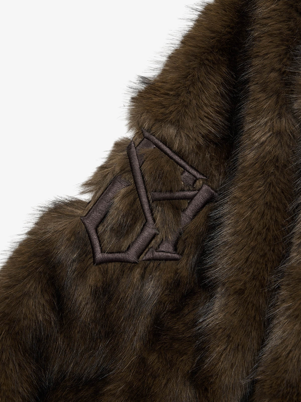 Supermade Embroidered Fur Jacket