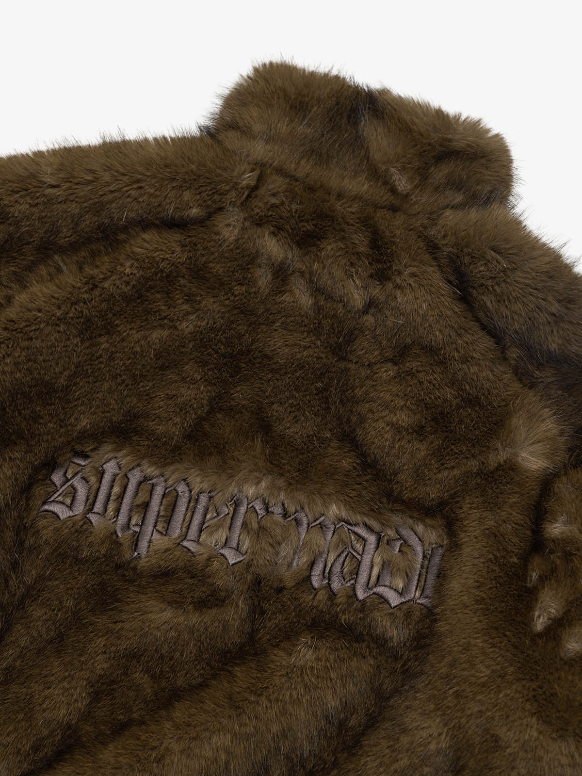 Supermade Embroidered Fur Jacket