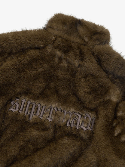 Supermade Embroidered Fur Jacket