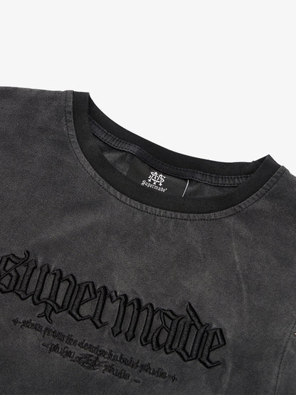 Jersey Knit Gradient Embroidered Stars Tank Top - 2461