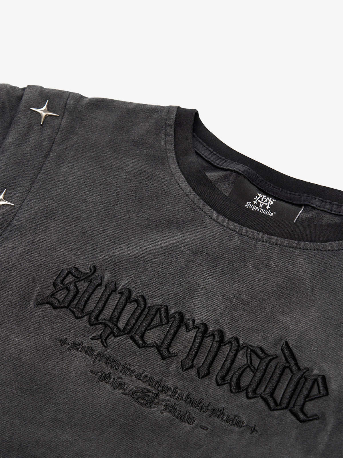 Jersey Knit Gradient Embroidered Stars Tank Top - 2461