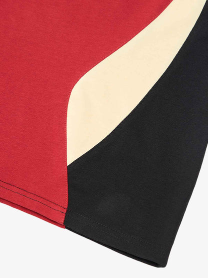 Original Retro Contrast Color Long-Sleeved T-Shirt