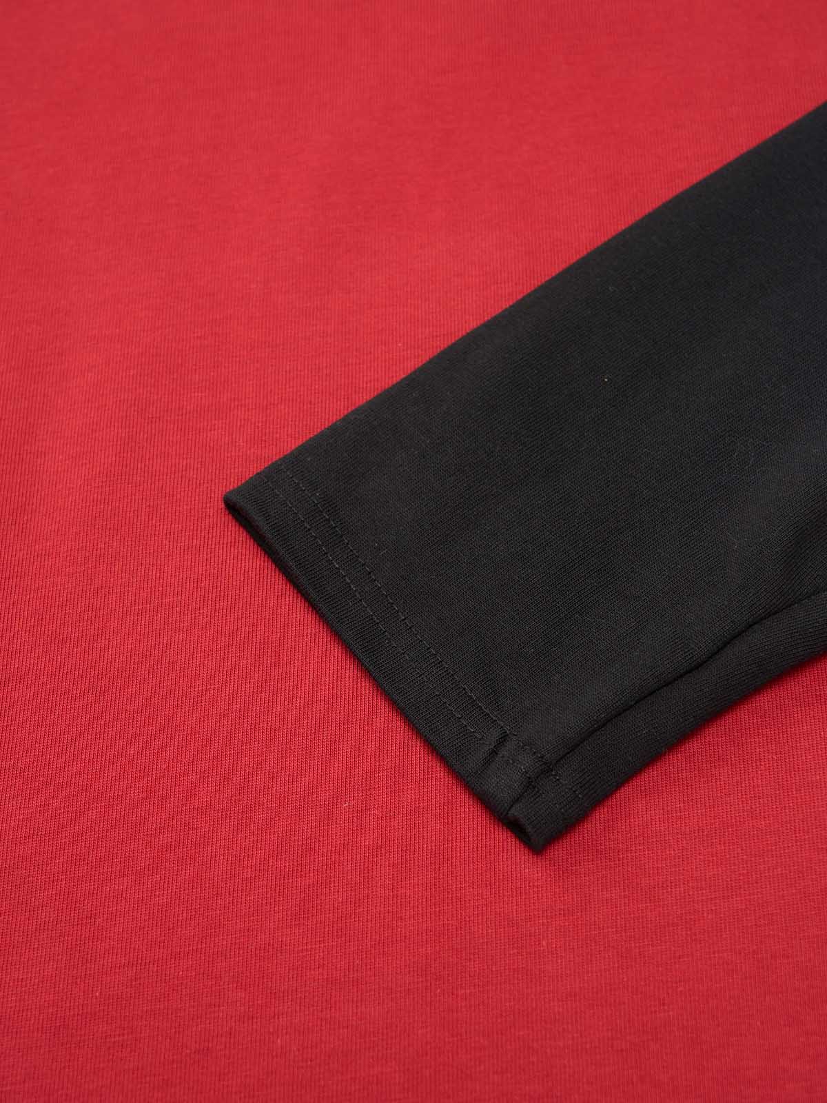 Original Retro Contrast Color Long-Sleeved T-Shirt