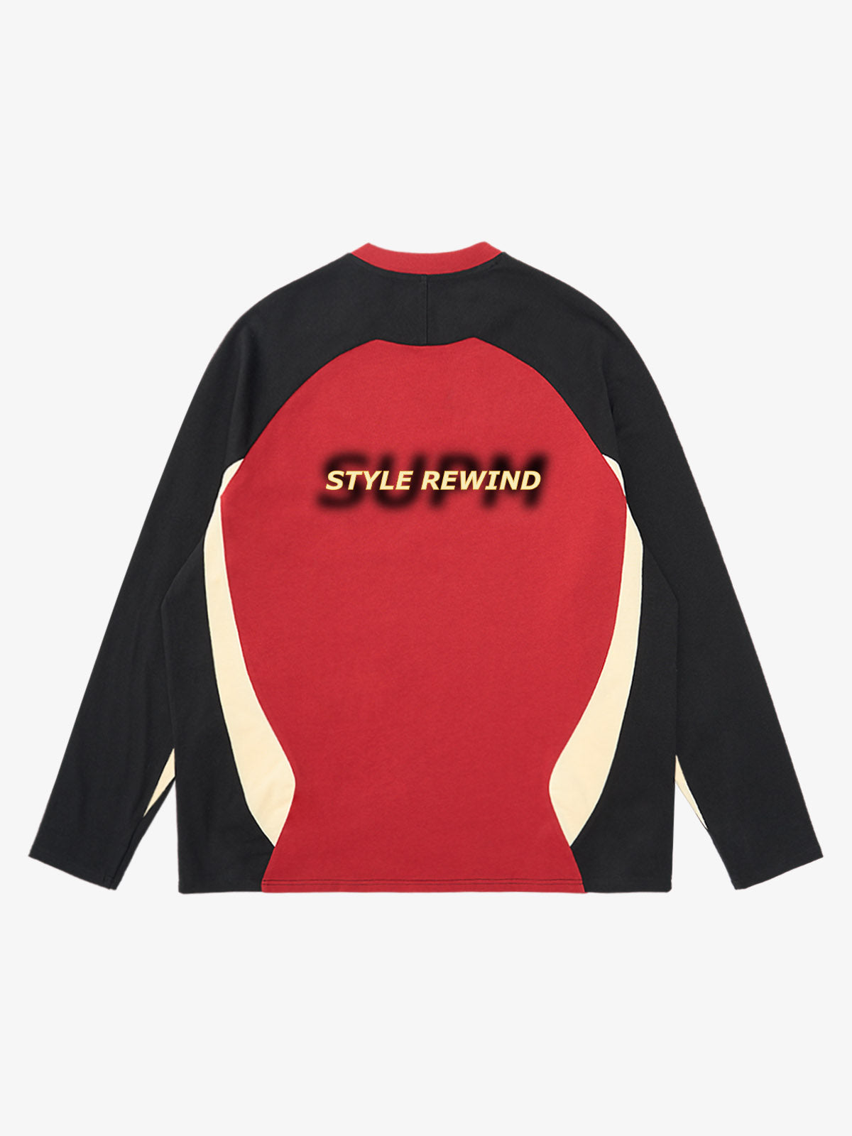 Original Retro Contrast Color Long-Sleeved T-Shirt