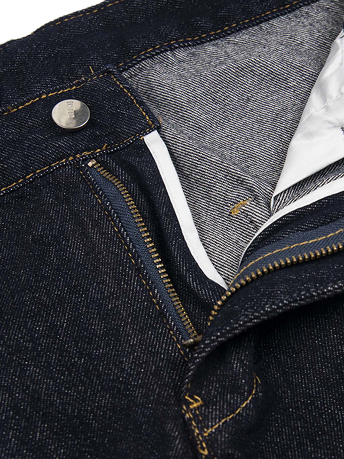 Washed Plaid Belt Barrel Jeans