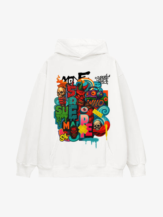 Thesupermade Devil Street Graffiti Carnival Hoodie