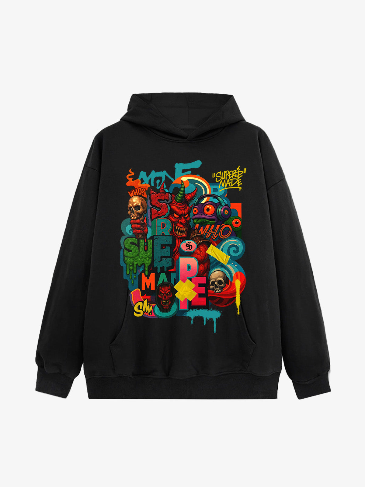 Thesupermade Devil Street Graffiti Carnival Hoodie