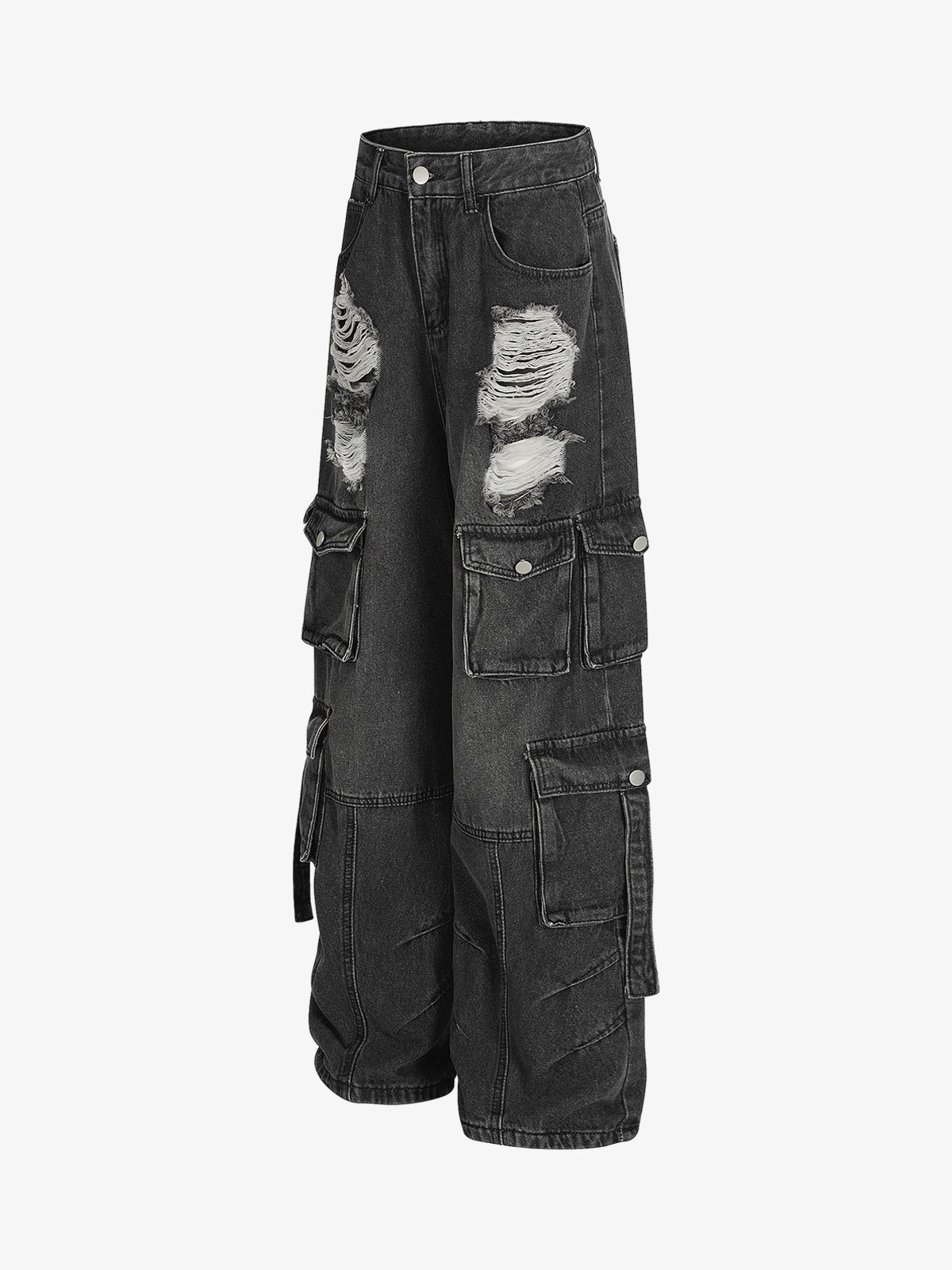 Retro Ripped Cargo Jeans