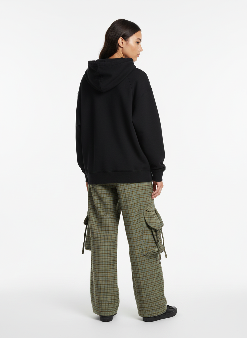 Retro Plaid Multi-pocket Cargo Pants