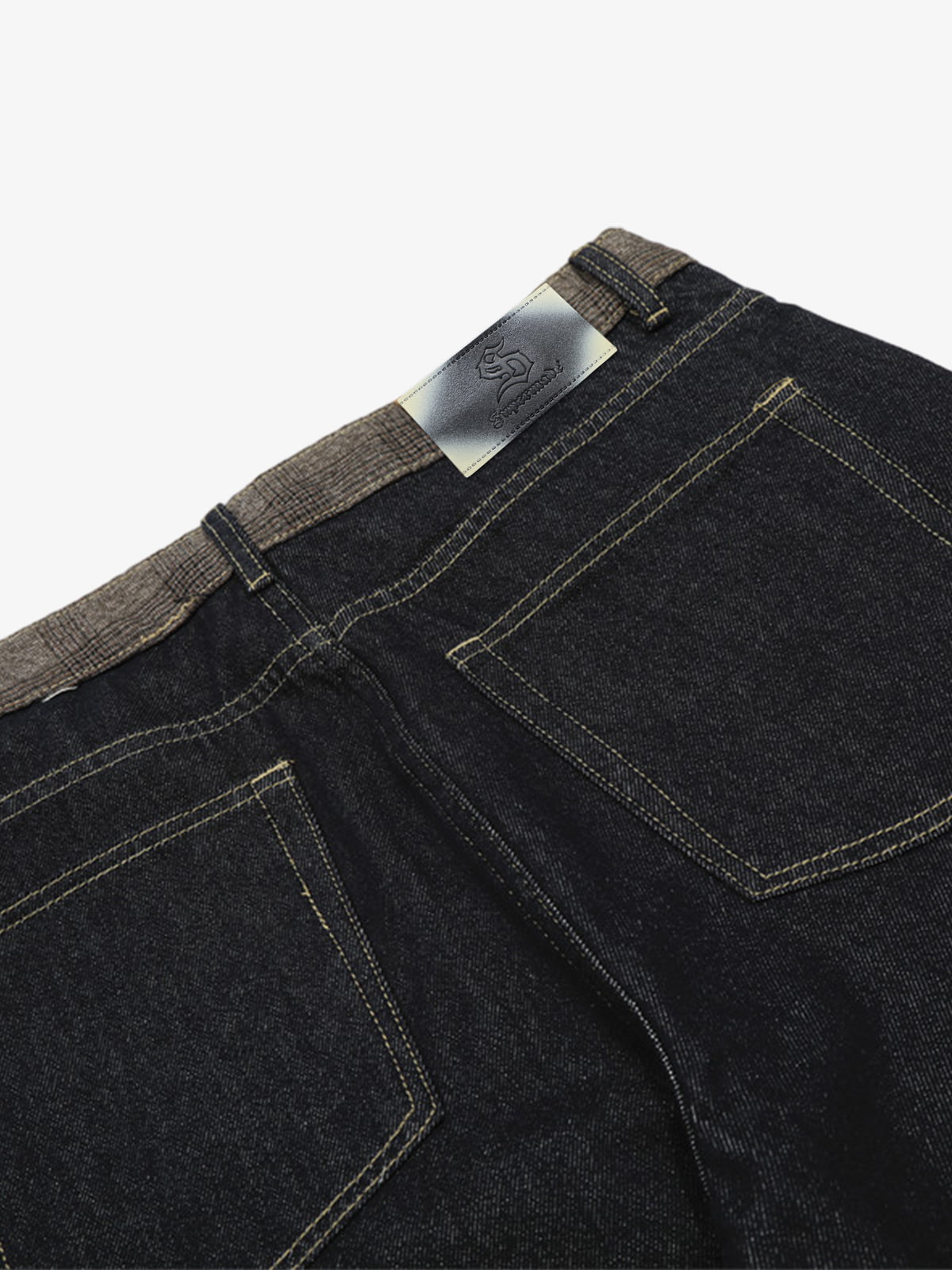 Stylish Wide-Leg Denim Trousers with Unique Cuff Design for Modern Fashionistas