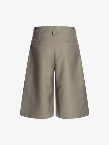 Deconstructed Pleated Pendant Casual Jorts